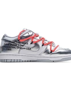 Nike Off-White X Dunk Low Metallic Silver
