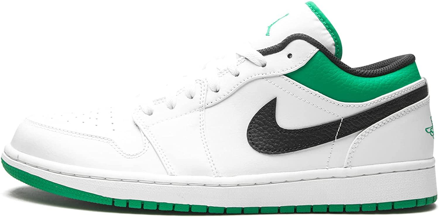 Air Jordan 1 Low White And Lucky Green