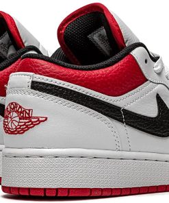 Air Jordan 1 Low GS White And Gym Red