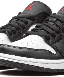 Air Jordan 1 Low Siren Red And Black And White Womens