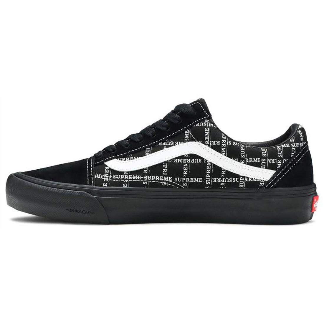 Vans Supreme X Old Skool Pro Logo Pattern Black