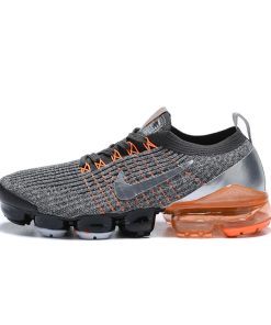 Nike Air VaporMax Flyknit 3 Grey Orange Metallic Silver