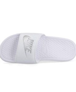 Nike White Benassi Basic Sandals