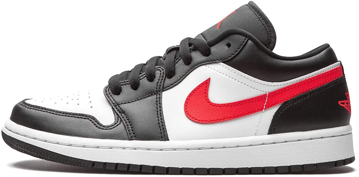 Air Jordan 1 Low Siren Red And Black And White Womens