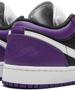 Jordan 1 Low Court Purple Black