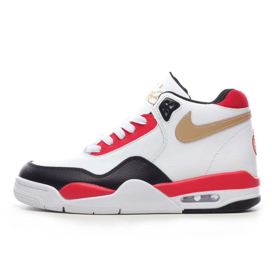 Nike Air Flight Legacy 89 White Black Red Metallic Gold