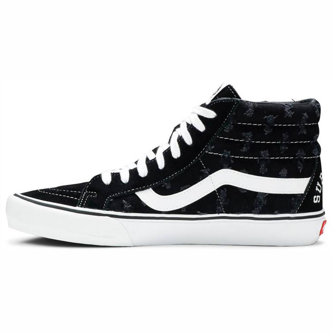 Vans Supreme X Sk8-Hi Black Hole Punch Denim