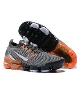 Nike Air VaporMax Flyknit 3 Grey Orange Metallic Silver