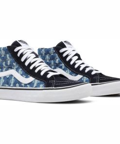 Vans Supreme X Sk8-Hi Blue Hole Punch Denim