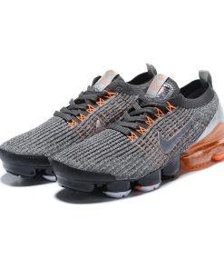 Nike Air VaporMax Flyknit 3 Grey Orange Metallic Silver