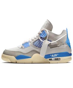 Off-White X Nike Air Jordan 4 Military Blue