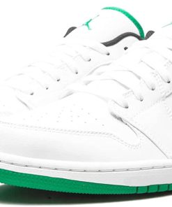 Air Jordan 1 Low White And Lucky Green