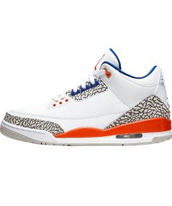 Air Jordan 3 Knicks White Old Royal-University Orange-Tech Grey