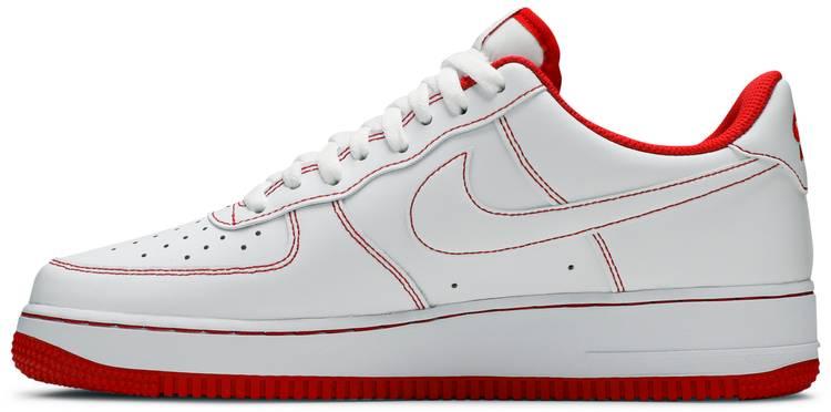 Air Force 1 07 Contrast Stitch White University Red