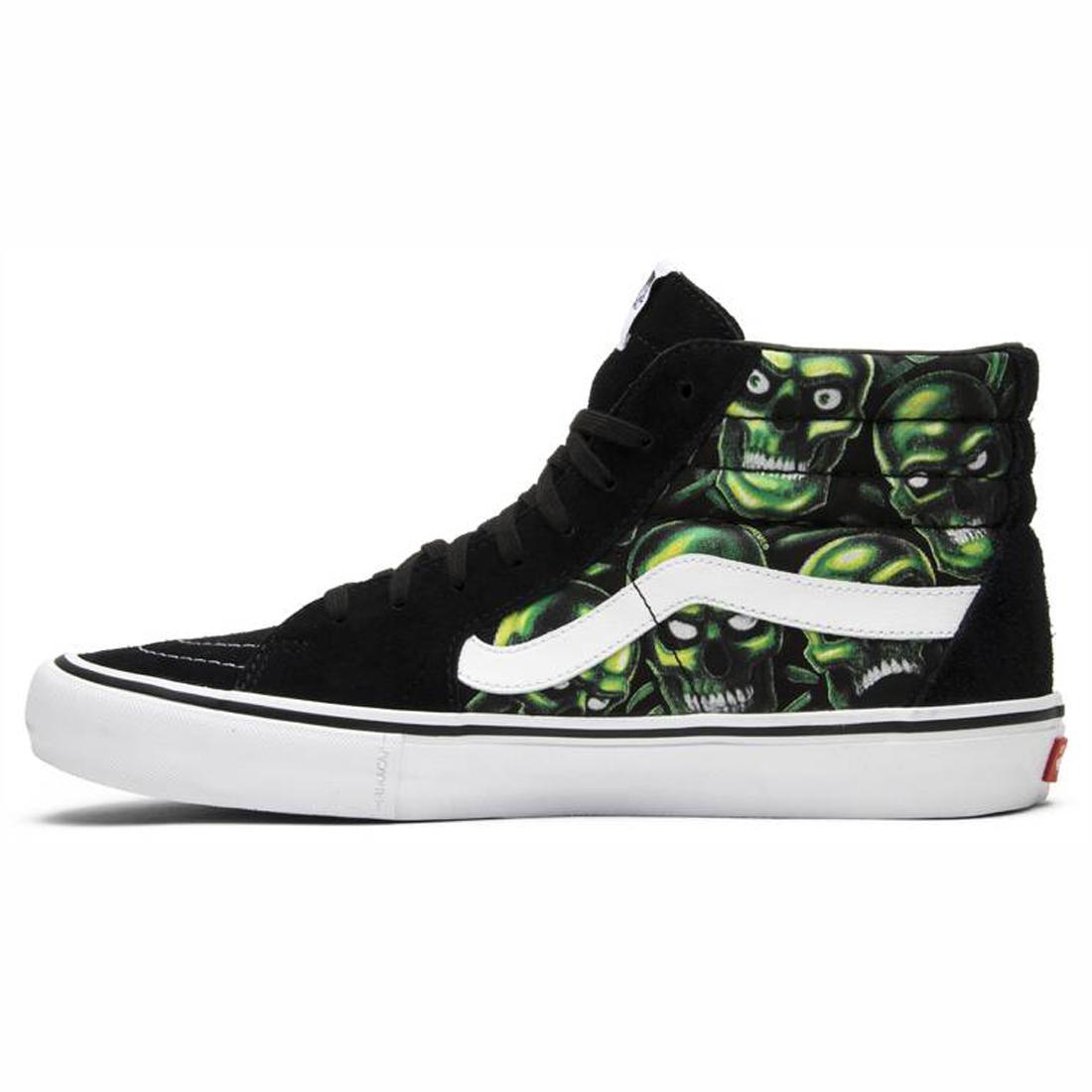 Vans Supreme X Sk8-Hi Glow In The Dark Skull Pile