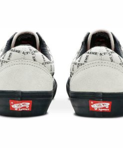 Vans Supreme X Old Skool Pro Logo Pattern White