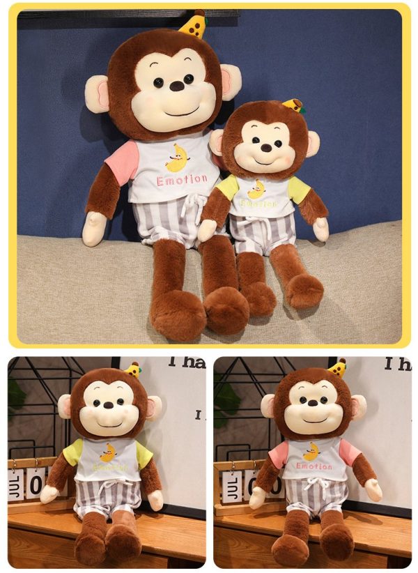 Cute cartoon monkey stuffed animal banana design perfect gift for celebration - Image 12