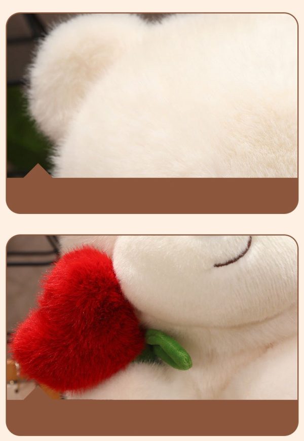 Cute stuffed animal bear animal shape heart shape present celebration gift for Valentine's Day - Image 9