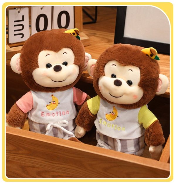 Cute cartoon monkey stuffed animal banana design perfect gift for celebration - Image 9