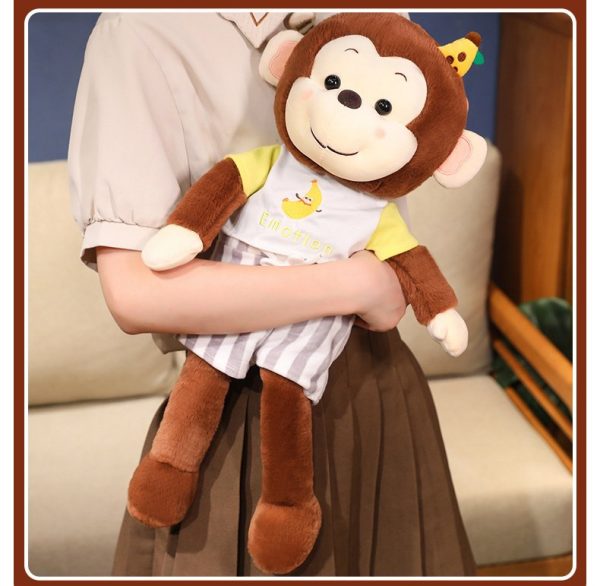 Cute cartoon monkey stuffed animal banana design perfect gift for celebration - Image 6