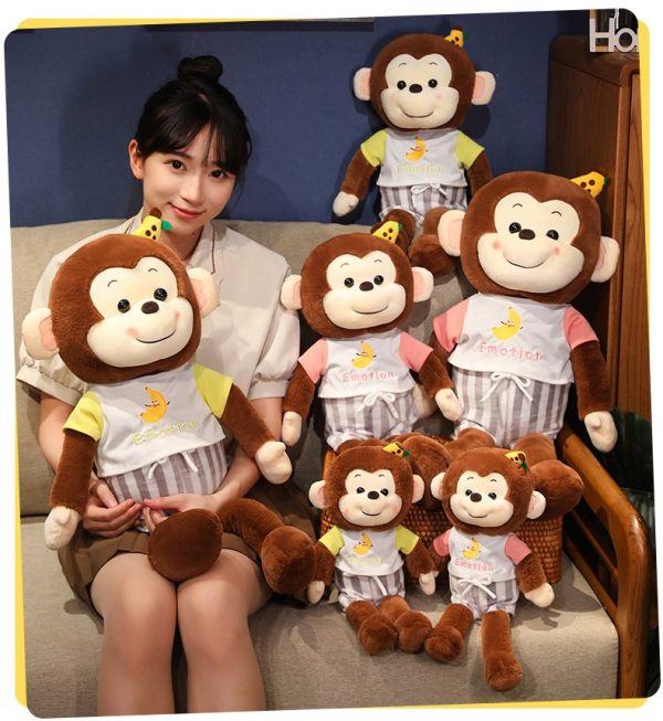 Cute cartoon monkey stuffed animal banana design perfect gift for celebration - Image 2
