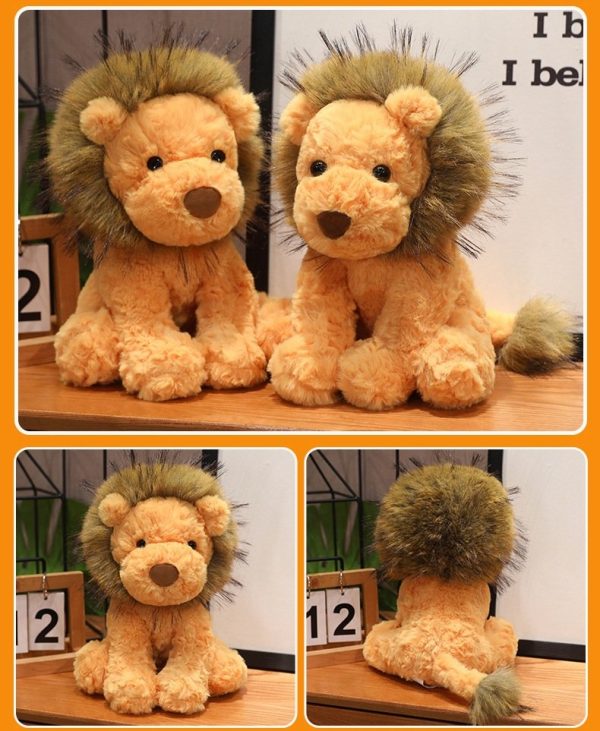 Realistic plush toy lion with a stylish fur, perfect for a stylish interior, toy, gift - Image 5