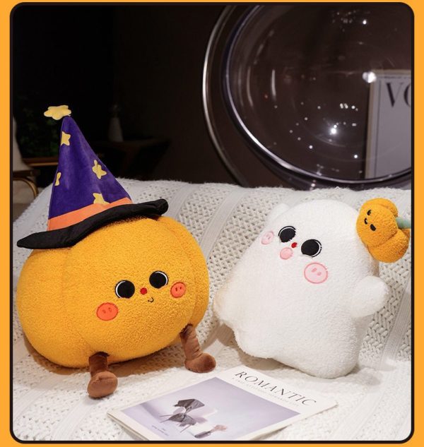 Halloween pumpkin body pillow Cute ghost design Yarn toy Room decoration Gift - Image 10