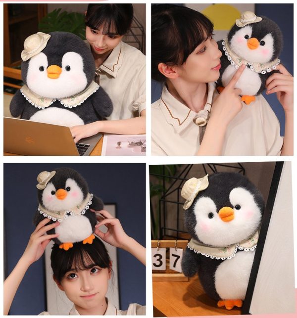 Cute hat plush penguin with a soothing marine animal, big body pillow, perfect for birthday present - Image 10