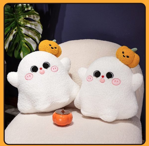 Halloween pumpkin body pillow Cute ghost design Yarn toy Room decoration Gift - Image 9