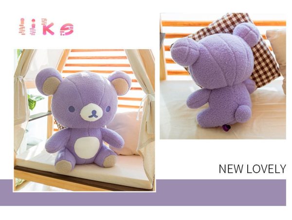Cute bear plush large hug innocent and soft toy purple gift giving a sense of security - Image 7