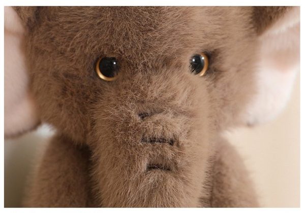 Cute sitting elephant plush toy celebration gift for bedding toy fluffy present - Image 8