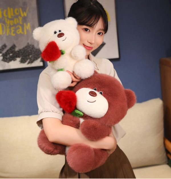 Cute stuffed animal bear animal shape heart shape present celebration gift for Valentine's Day - Image 5
