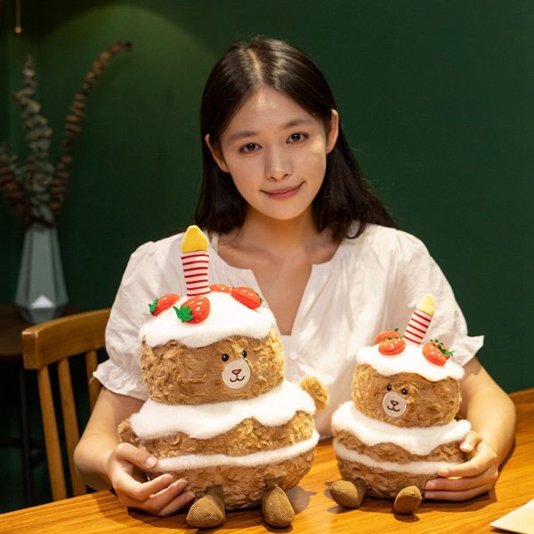 Cute Kusago Cake Plush Bear Celebration Gift for Kids Fluffy Gift - Image 9