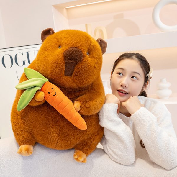 Cute vegetable motif capybara plush toys toys that give you peace of mind Fabric dolls for kids - Image 4