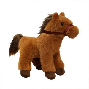 Cartoon horse-shaped stuffed animal toy fluffy gift present interior children cute sports event