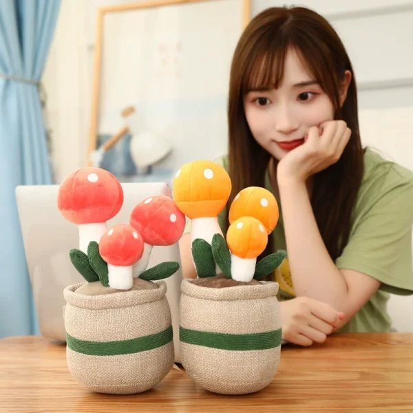 Fluffy yarn plants, stylish interior, snug plate, gift, body pillow, cute decoration - Image 8