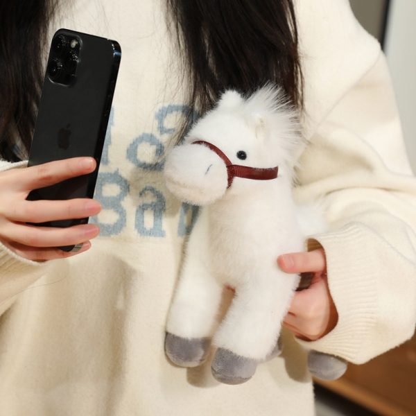 Cartoon horse-shaped stuffed animal toy fluffy gift present interior children cute sports event - Image 13