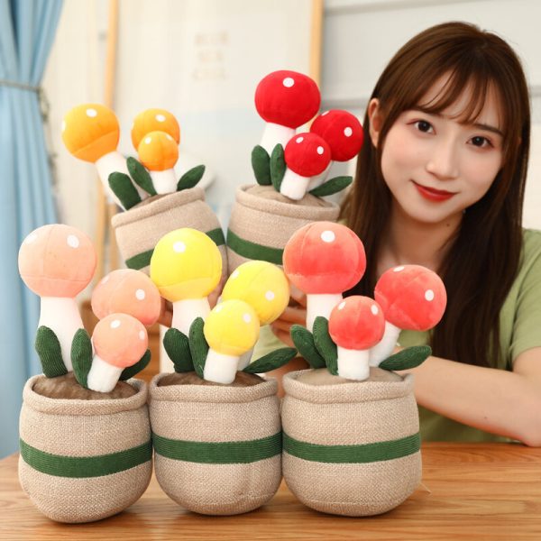 Fluffy yarn plants, stylish interior, snug plate, gift, body pillow, cute decoration - Image 2