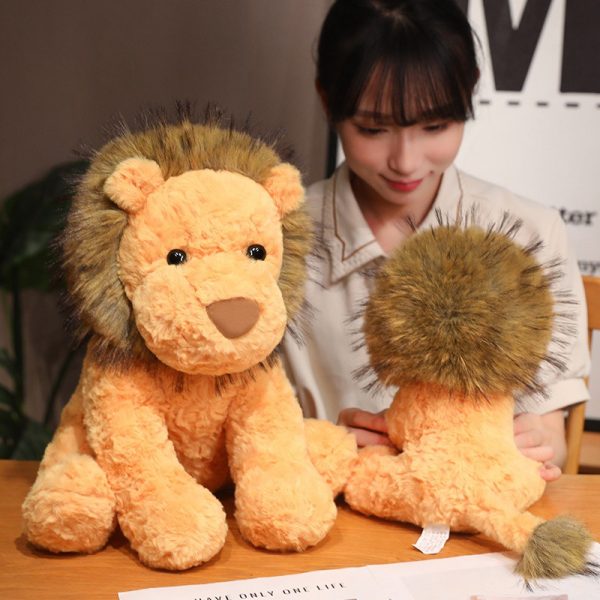 Realistic plush toy lion with a stylish fur, perfect for a stylish interior, toy, gift - Image 4