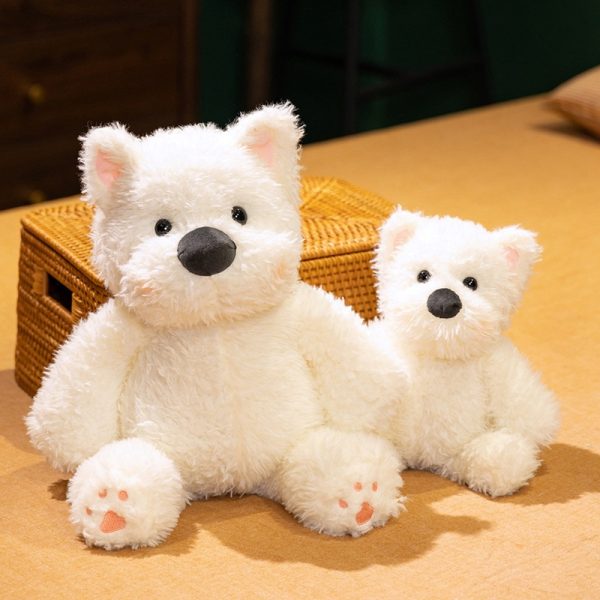 Adorable White West Highland Terrier Plush - Soft Dog Doll - Image 3