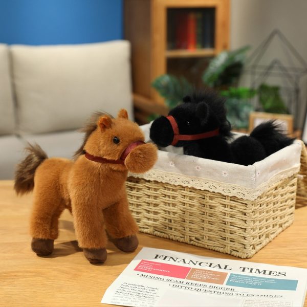 Cartoon horse-shaped stuffed animal toy fluffy gift present interior children cute sports event - Image 6