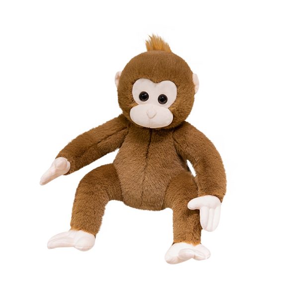 Realistic stuffed animal, monkey, cartoon, zoo, toy, present, cute interior, bedroom, body pillow
