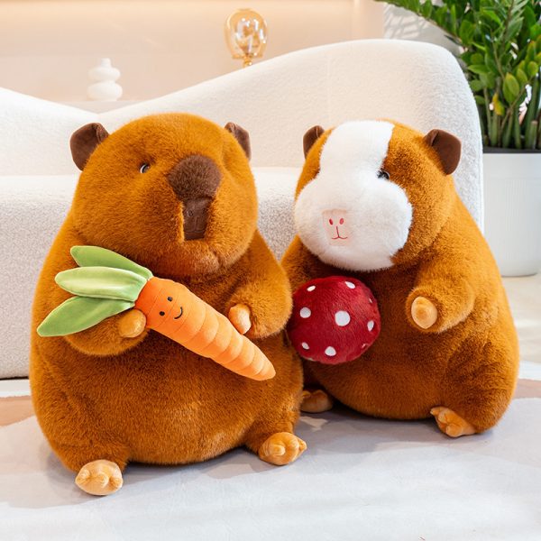 Cute vegetable motif capybara plush toys toys that give you peace of mind Fabric dolls for kids - Image 2