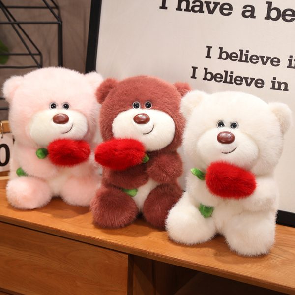 Cute stuffed animal bear animal shape heart shape present celebration gift for Valentine's Day - Image 3