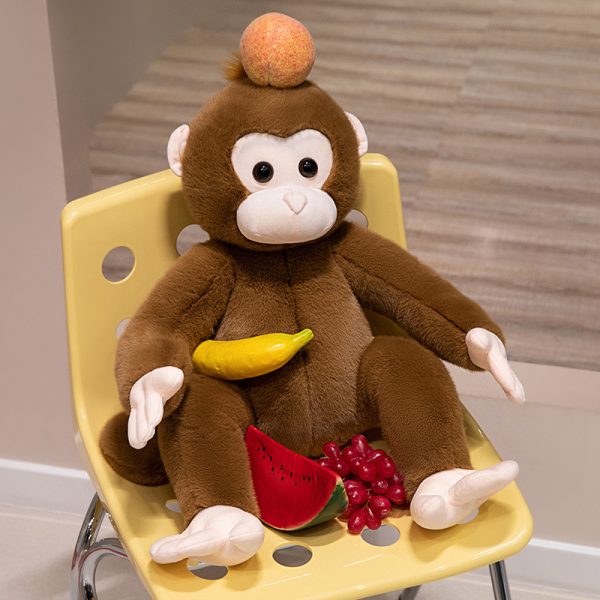 Realistic stuffed animal, monkey, cartoon, zoo, toy, present, cute interior, bedroom, body pillow - Image 2