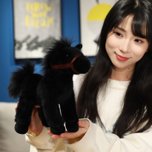 Cartoon horse-shaped stuffed animal toy fluffy gift present interior children cute sports event - Image 11