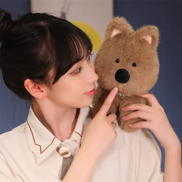 White and Brown Dog Shape Plush Soft Toy Interior Gift Celebration Cute Cushion Living Room Decor - Image 15