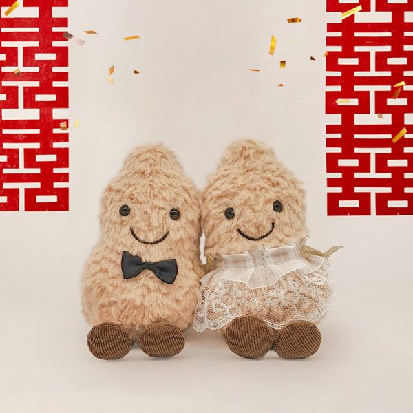 Cute Plush Peanut Keychain Doll - Wedding Gift Couple Decoration - Image 3