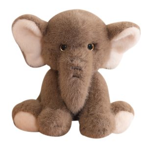 Cute sitting elephant plush toy celebration gift for bedding toy fluffy present