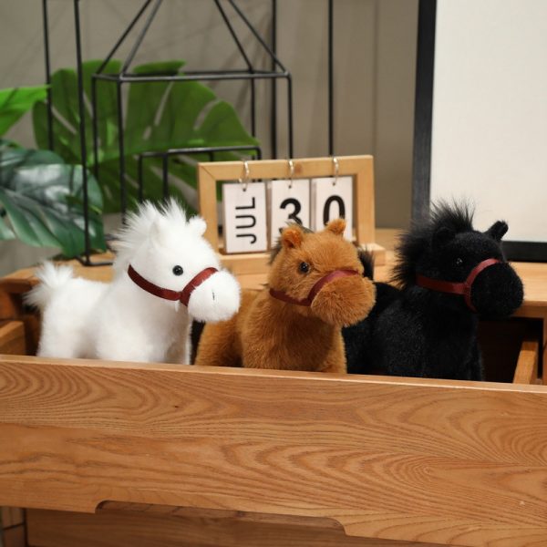 Cartoon horse-shaped stuffed animal toy fluffy gift present interior children cute sports event - Image 8